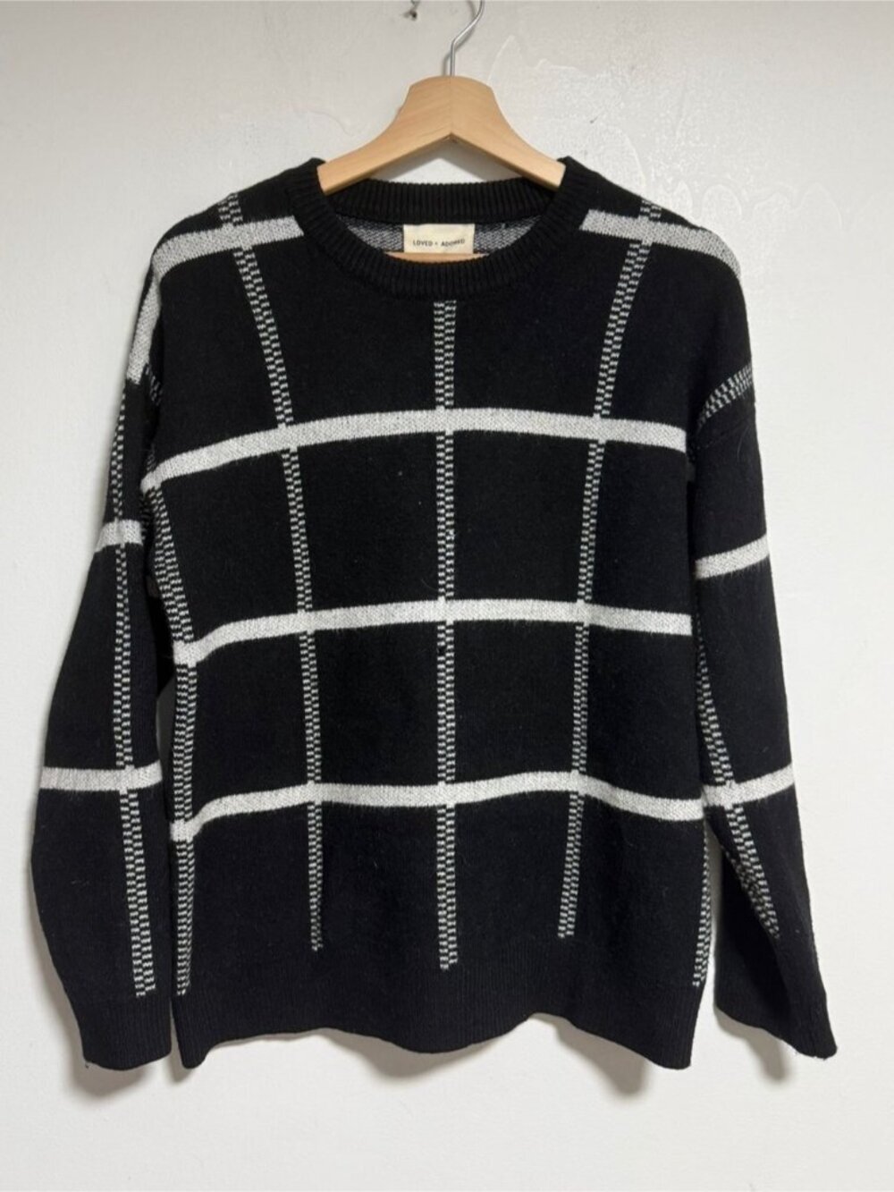 Loved + Adored Windowpane Knit Sweater - Small - Picture 2 of 9